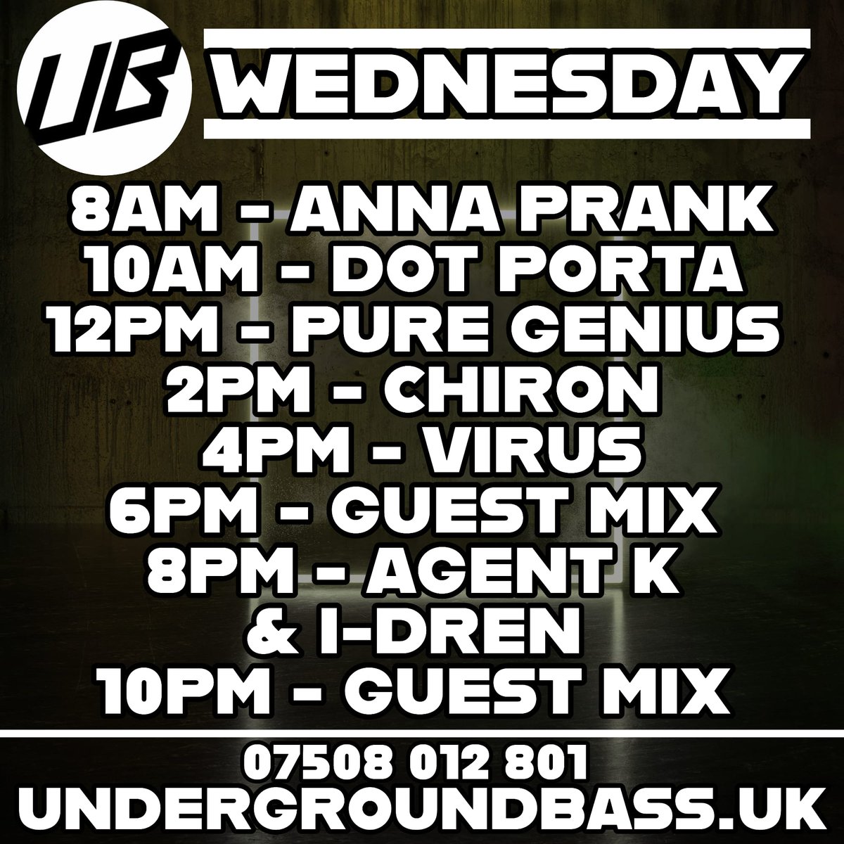 Agent K (@agentkdnb) on Twitter photo Last Week's Radio Show On 
Undergroundbass.uk 
MEDIAFIRE 
mediafire.com/file_premium/y…
Catch Us Back Today 8pm G.M.T 
WEBSITE 
undergroundbass.uk
CHATROOM 
undergroundbass.co.uk/kool/blab.php
RADIOBOX
onlineradiobox.com/uk/k31/
MIXCLOUD 
mixcloud.com/live/undergrou… Last Week's Radio Show On 
Undergroundbass.uk 
MEDIAFIRE 
mediafire.com/file_premium/y…
Catch Us Back Today 8pm G.M.T 
WEBSITE 
undergroundbass.uk
CHATROOM 
undergroundbass.co.uk/kool/blab.php
RADIOBOX
onlineradiobox.com/uk/k31/
MIXCLOUD 
mixcloud.com/live/undergrou…
