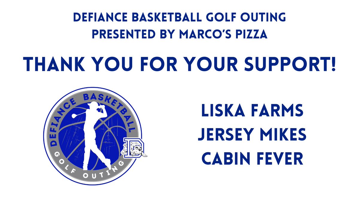 Major thank you to Casey Liska at Liska Farms, Casey Hillenbrand at Jersey Mikes and Adam &amp; Dom Tracy at Cabin Fever for their donations for our August 2nd golf outing!  Go Bulldogs!