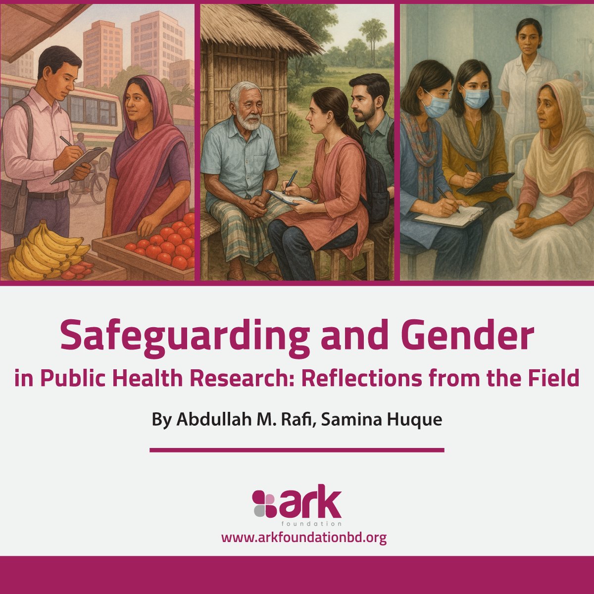 Safeguarding is more than compliance, it’s about dignity &amp; safety in research. 🌍✨ Our new blog explores how safeguarding and gender intersect in public health. 
Read the full blog here: arkfoundationbd.org/safeguarding-a…
#Safeguarding #GenderEquality #PublicHealth
