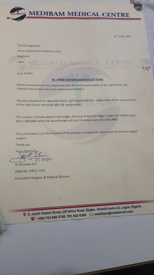 Johnnnlovesyou's tweet photo. Wow, okay. Here is the bill from the hospital. She was scheduled for 2 surgeries. One has been done, and we're trying to solicit  for the second. We estimated it to be #15M because of the cost of other things. 
God bless you.
2432881923
Zenith bank 
Victoria Aminatu Ovosi https://t.co/YT1eViUNFq
