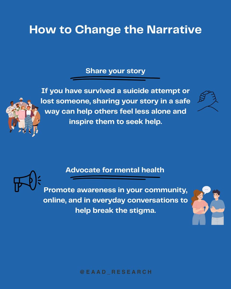 Today is #WorldSuicidePreventionDay!

Each of us can help change the narrative on suicide. Check in with loved ones, talk openly about mental health, keep learning, and share your story if you can. Small actions can break the silence and create understanding. #WSPD2025