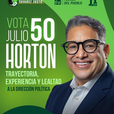 📢 Julio Horton (#50)

📖 El #50 es trayectoria y lealtad.
Respaldo a <a href="/Juliohorton/">Julio HORTON</a> en sus aspiraciones a la Dirección Política de la <a href="/FPcomunica/">@Fuerza del Pueblo (FP)</a>. 💚
#CongresoFP #FPUnida