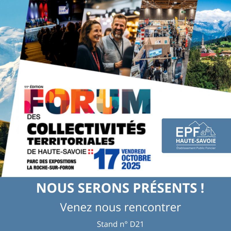 epfl74's tweet image. 📣 J-1 mois avant le Forum des Collectivités 2025 !

📅 17 octobre 
📍 Rochexpo, La Roche-sur-Foron

L’#EPF74 sera présent 👉 Stand D21

🤝 Venez échanger sur vos projets fonciers 

#ForumDesCollectivités #Foncier #Aménagement #HauteSavoie