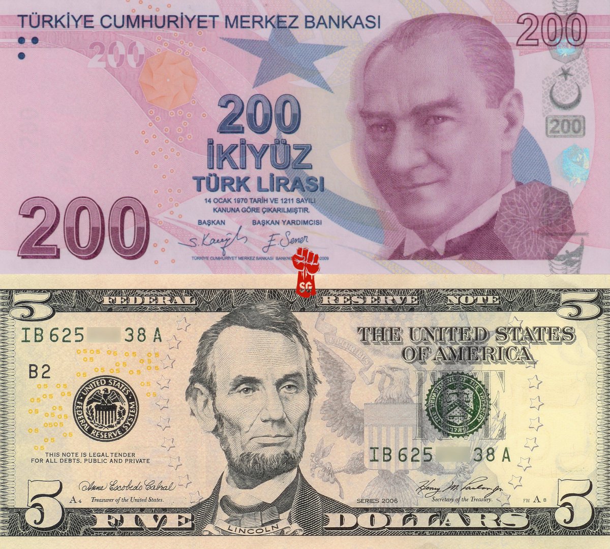 solcugazete60's tweet photo. Türkiye'de tedavüldeki en yüksek banknotun değeri 5 doların altına geriledi. https://t.co/D0x9aXuNIZ