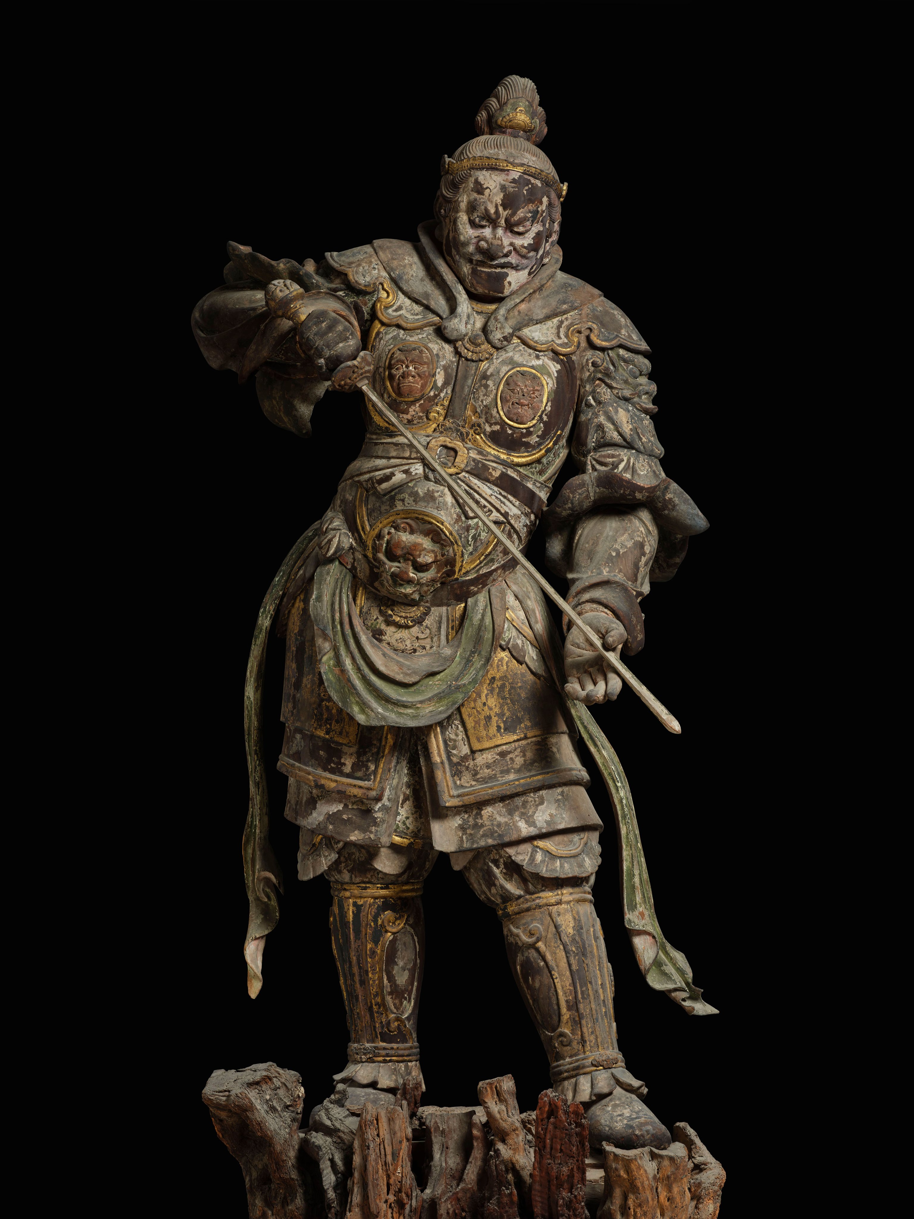 安底羅大将　仏像　約90cm 特大 安底羅大将 仏像 約90cm 特大 十二神将 安底羅の