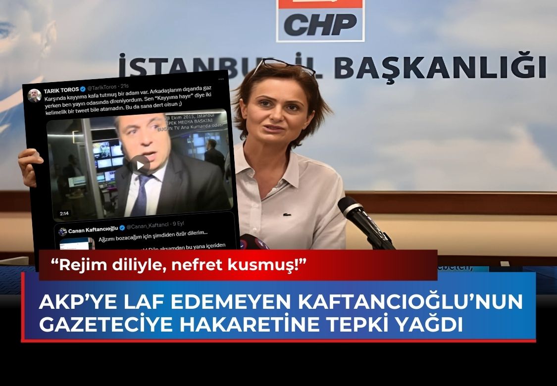 “Rejim diliyle, nefret kusmuş!”: Partiye kayyım atayan AKP’ye tek laf edemeyen Kaftancıoğlu’nun gazeteci Tarık Toros'a hakaret etmesine tepki yağdı. boldmedya.com/2025/09/10/rej…