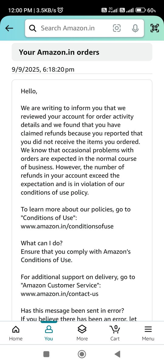 SHOURYASAXENA1's tweet photo. @amazonIN @AmazonHelp बहुत दुख होता है जब मेरे जैसे लोगो के साथ ये बड़ी कंपनिया धोखा कर देती है|मैने एक मोबाइल मंगाया था लेकिन वो मुझे नही मिला और अमेजन ने उसे बिना otp के 6 sep 2025 डिलीवर मार्क कर दिया। जबकि उस दिन सैटरडे था और ऑफिस की छुट्टी थी। #amazonfraud #CustomerSupport https://t.co/JaADJbxWMM