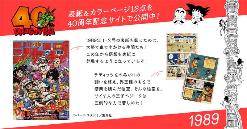 ドラゴンボールギャラリー から1989年を紹介！ 戦闘種族サイヤ人が襲来