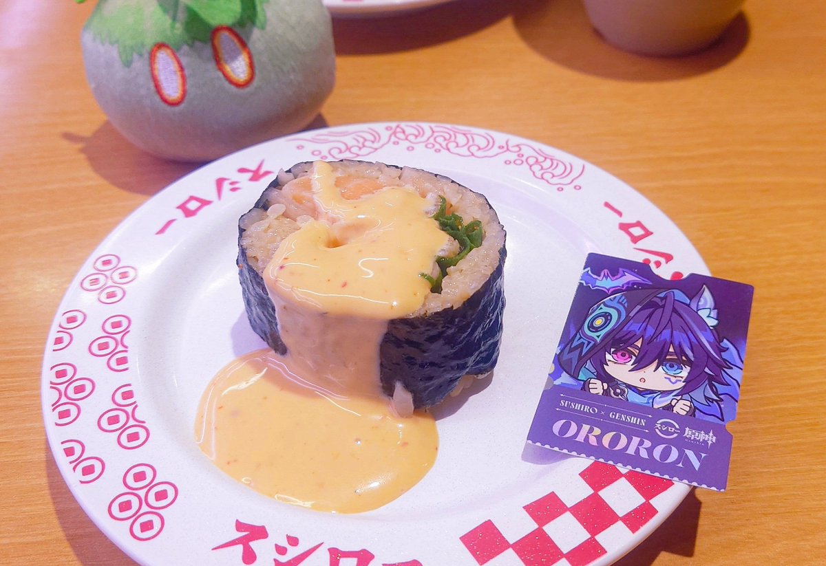 karasu29_game's tweet photo. 🥞食べて原神コラボ🍣行ってきた https://t.co/k6s6opqoJL