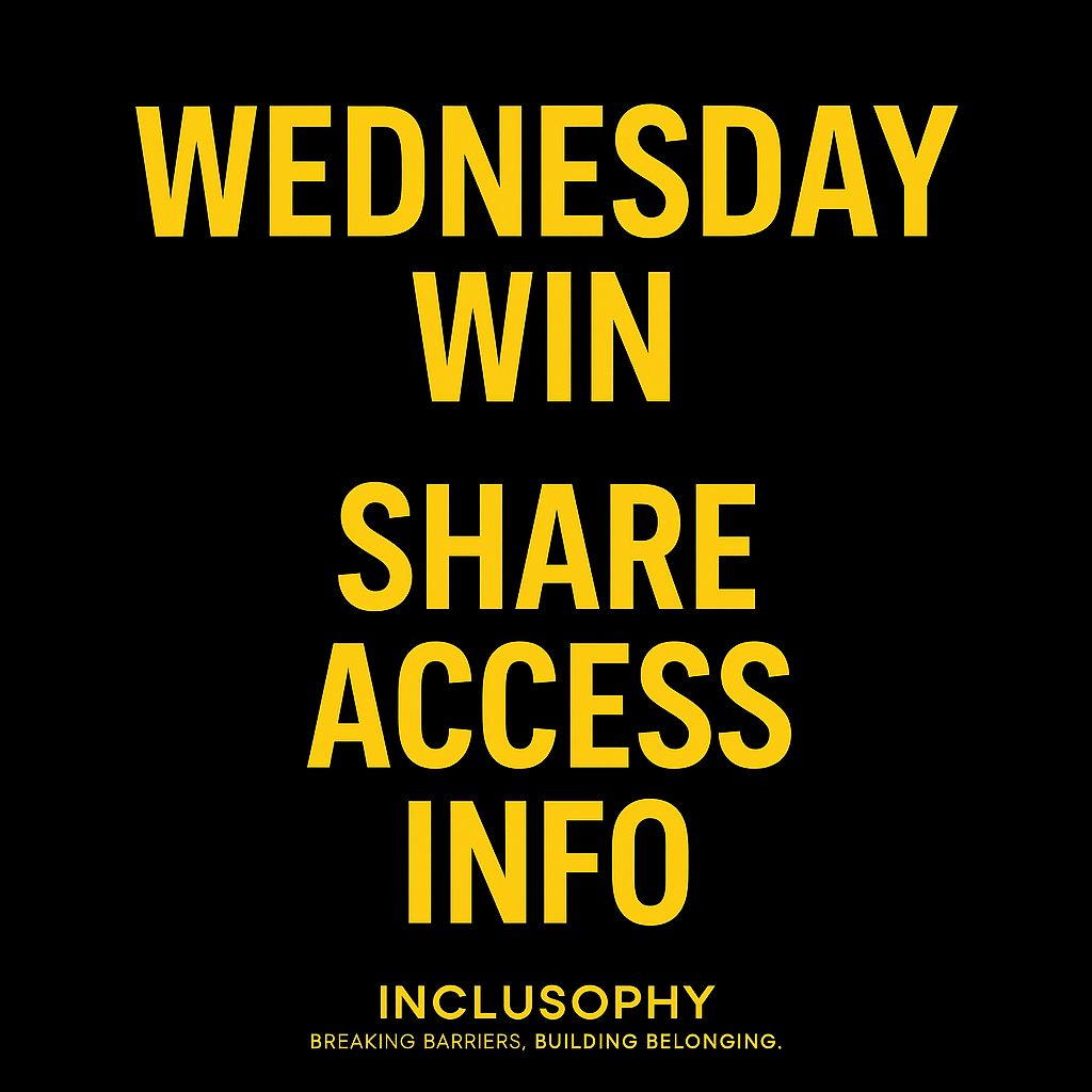 Wednesday Win 🌟 Share your accessibility info online. Step-free access, toilets, parking, hearing loops, quiet spaces — if you’ve got them, tell people. Disabled visitors often plan ahead, and no information can mean no visit.

It costs nothing to share, but the impact is huge.