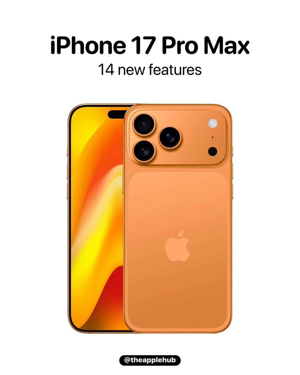 citymirrorKE's tweet photo. These are the 14 new features coming with the iPhone 17 Pro Max!
#iPhone17 #iPhoneAir #AppleEvent2025 #Apple https://t.co/ebee5jnu60
