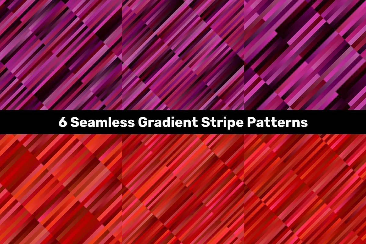 DavidZydd's tweet image. 6 Seamless Gradient Stripe Patterns Graphic creativefabrica.com/product/6-seam… #DavidZyddVectors #VectorBackground #RepetitivePatternSet #SeamlessBackground #Patterns #RepeatPattern #SeamlessVectorPatterns #Stripe #Graphic