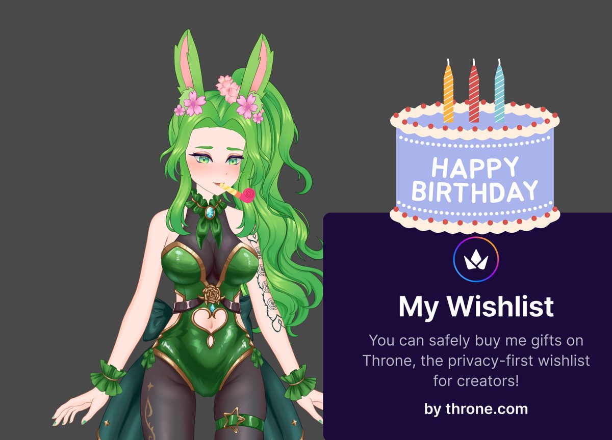 Tali's Birthday is tomorrow! September 11th! 🎂

To start the celebrations off I've updated my throne wishlist with some birthday gifts! Though I do love surprise gifts too!

throne.com/whitemagetali