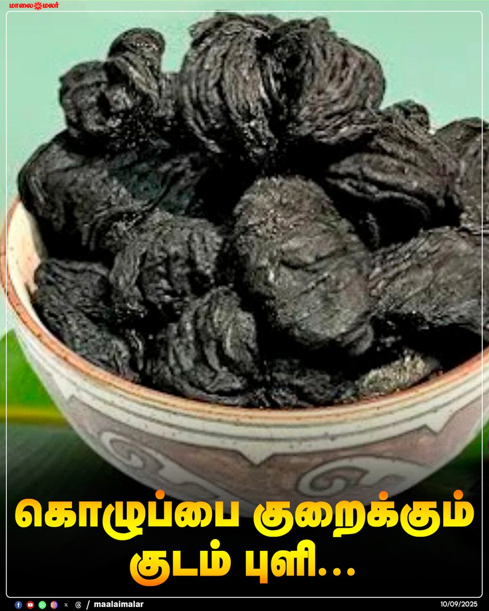 maalaimalar's tweet photo. மேலும் படிக்க : 
https://t.co/kiRo73933F

#Kudampuli #FatLoss #WeightLossTips #NaturalFatBurner #Ayurveda #HealthBenefits #GarciniaCambogia #MalabarTamarind #HealthyLiving #Maalaimalar https://t.co/0sy7EEGfLA