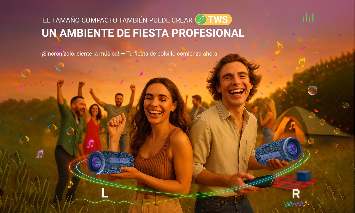 Wooxhome_sp's tweet image. Turn up the power of sound anywhere! 🔊
With Bluetooth 5.3, TWS pairing, waterproof durability, and vibrant Spectrum Lights, this speaker is built to keep the beat going for 8 hours straight.

#BluetoothSpeaker #WirelessSpeaker #HiFiSound #TWS #WaterproofSpeaker