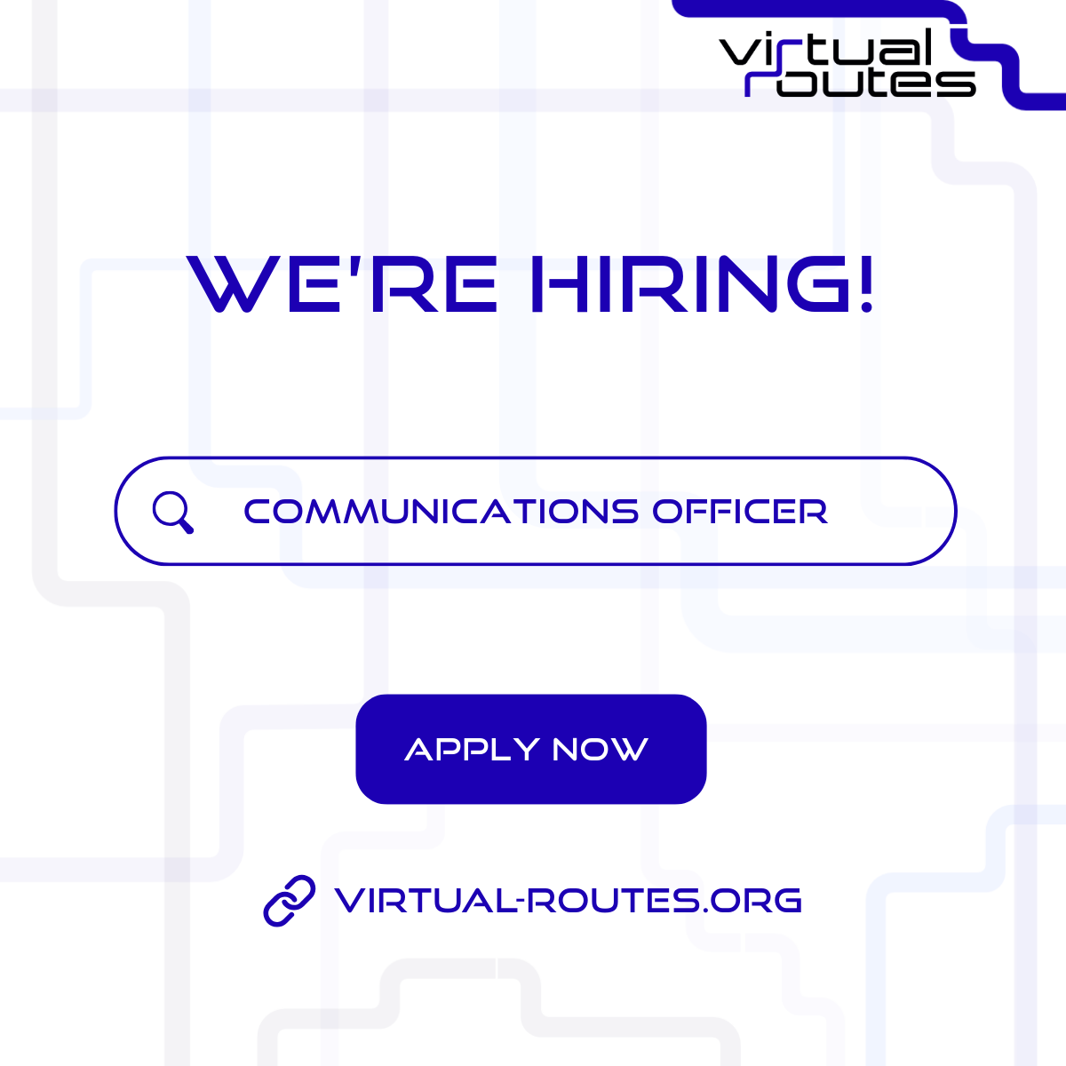 🔎 Communications Officer, we are looking for you! Read more about the role &amp; apply here: virtual-routes.org/vacancies/comm… #WereHiring