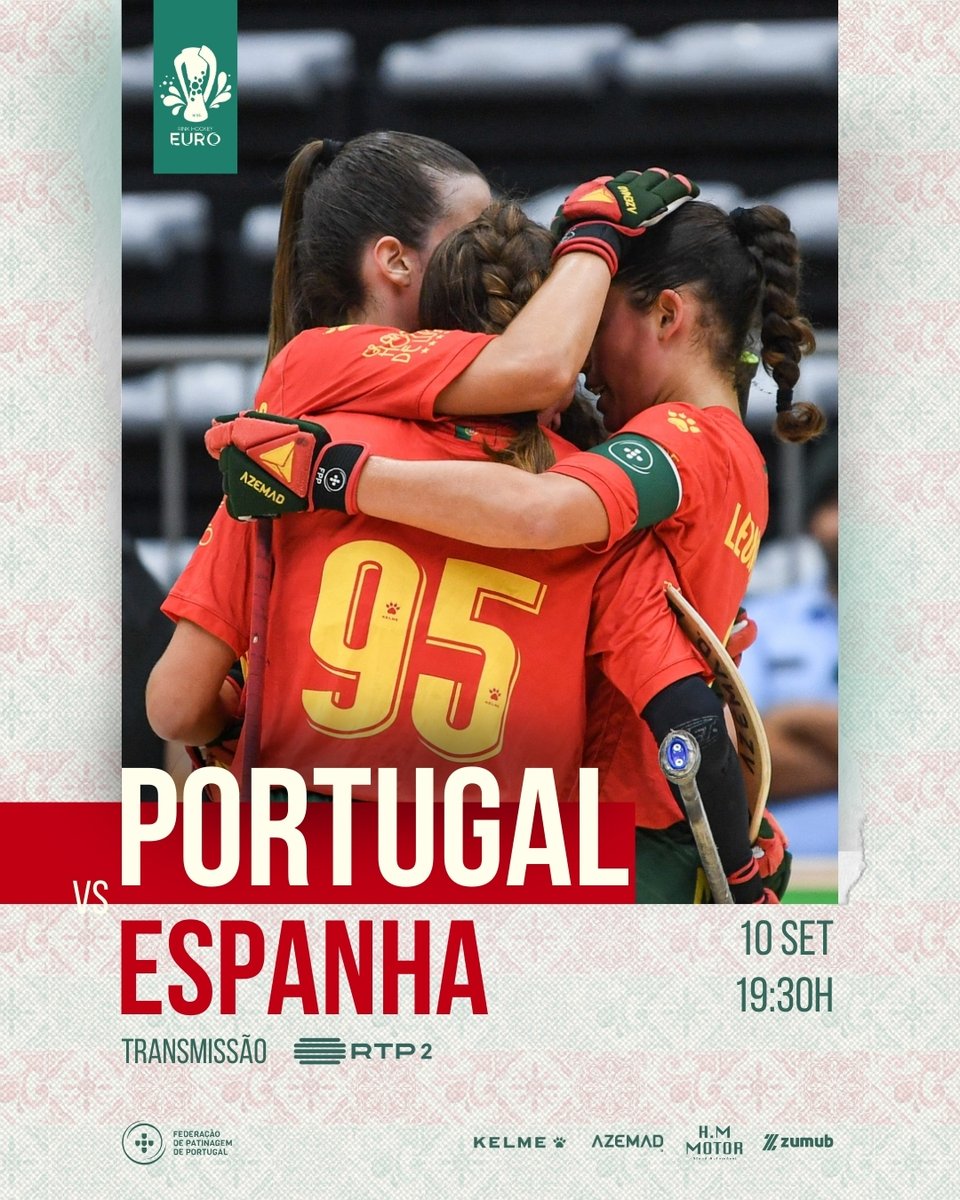 OficialFPP's tweet photo. 🇵🇹 𝗠𝗮𝘁𝗰𝗵𝗱𝗮𝘆
𝗣𝗼𝗿𝘁𝘂𝗴𝗮𝗹 x Espanha
⌚️ 19h30 | 📺 RTP2
#PortugalPorMais
#PortugalSobreRodas #HóqueiEmPatins #KelmePortugal #Azemad #HMMotor #Zumub #EfficiencyMatch https://t.co/9yodhfIjdR