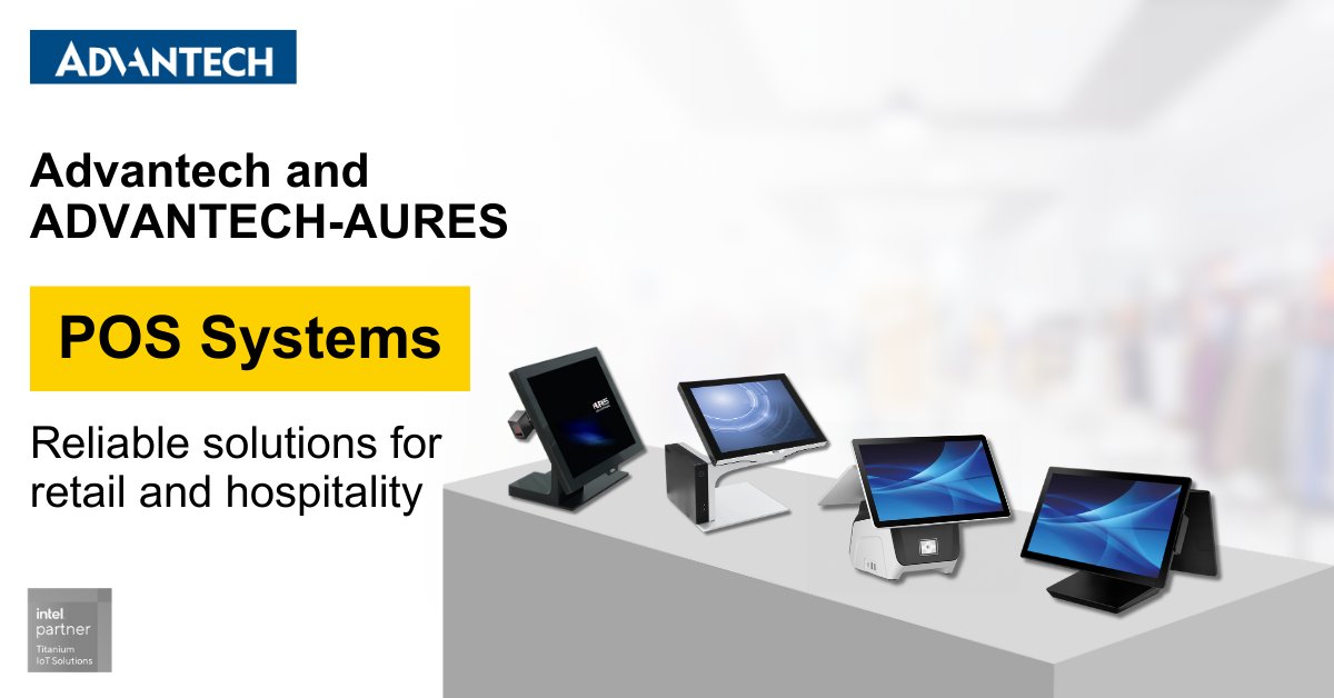 Advantech and ADVANTECH-AURES provide a wide choice of POS systems for retail and hospitality. 

Our systems combine modern design with high performance and long product lifecycles.

Find the right system for your business on our dedicated POS page.

🔗 bit.ly/3VrSFv9