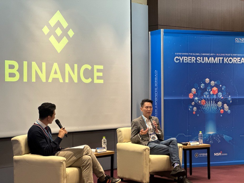 Thank you National Intelligence Service for inviting me to speak at  #CyberSummitKorea! Honored to share our ongoing efforts to combat crypto  crimes with LE agencies, and to present our security practices to