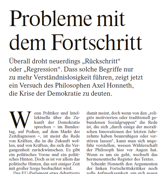 <a href="/OliverBWeber/">Oliver Weber</a> schreibt in der heutigen FAZ seinen Einstiegsartikel als Redakteur mit einem klugen Text zu Axel Honneths jüngst im »Merkur« publizierten Vortrag.