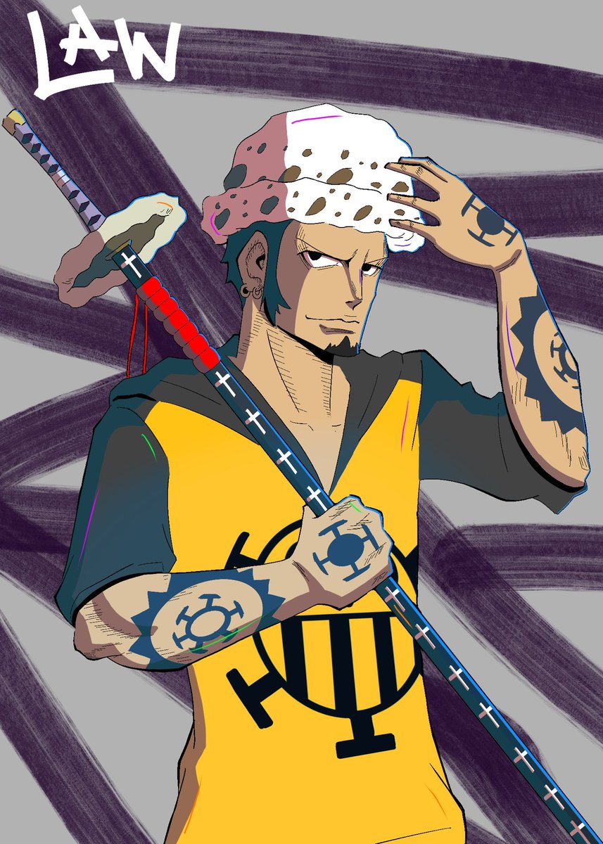 Done with these illustrations of luffy, kid and law from one piece