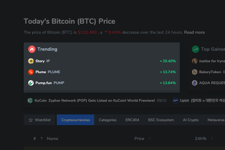 🔥 $IP, $PLUME, and $PUMP are trending on CoinCarp today!