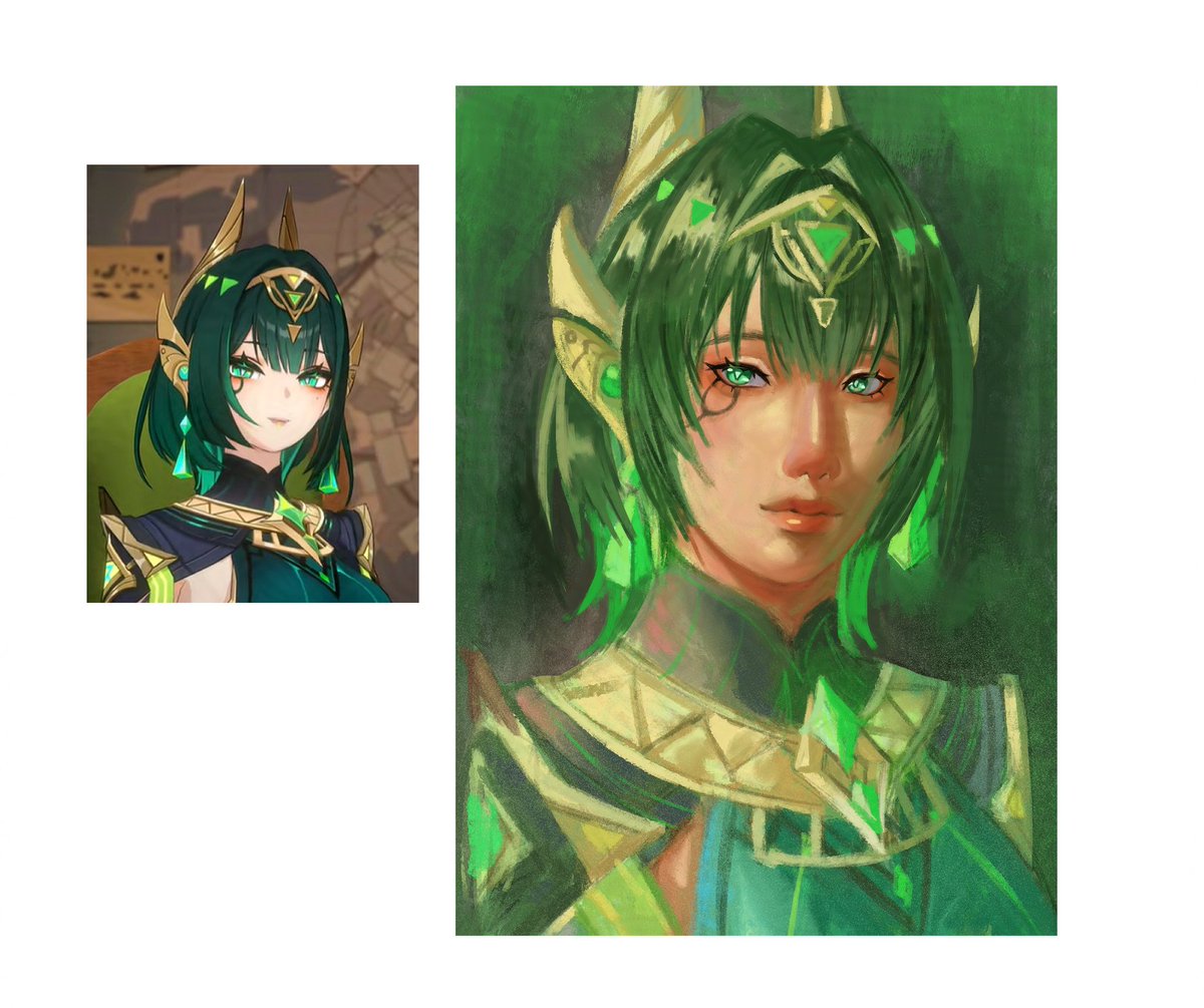 Rendering  practice and new brush test for hair