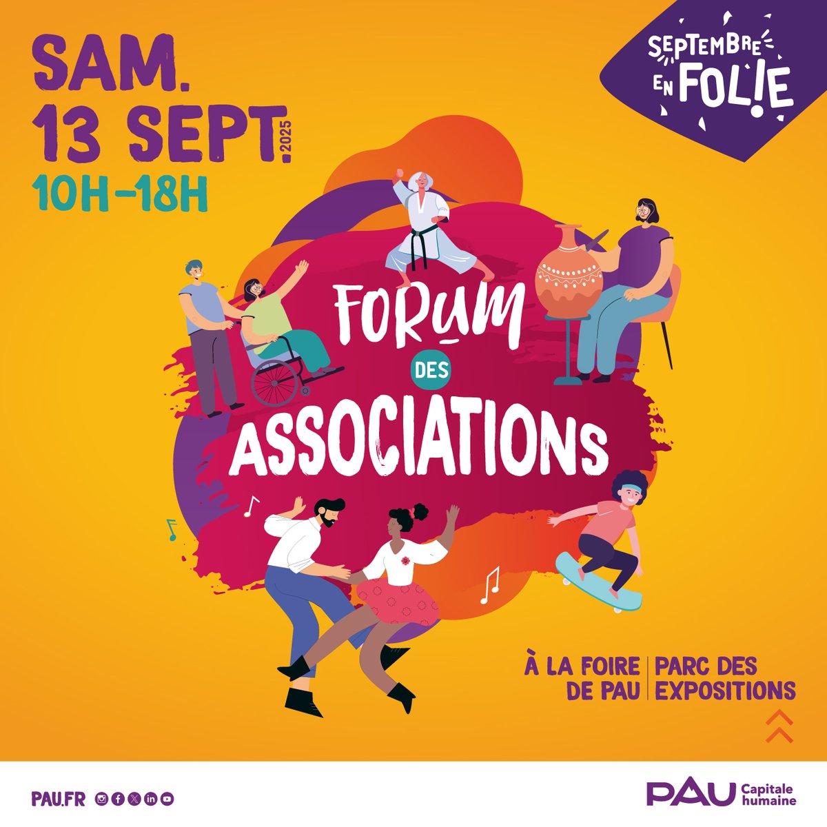#JeudiBonPlan   
Le Forum des associations est devenu un classique des événements de Septembre en folie. La 7ème édition se déroule samedi 13 septembre au Parc des Expositions ➡️ cutt.ly/5rX8qY9f