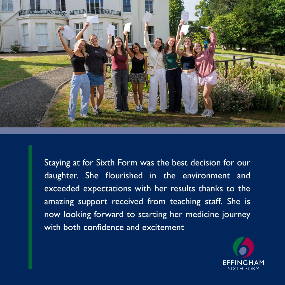 EffinghamSixth's tweet photo. Stories from our community remind us how much effort, support and ambition go into every success at Effingham Sixth Form.

Join us at our Open Evening on Thursday 25 September.

Sign up here: https://t.co/MKqEDzXR6X https://t.co/KpGxpzXzBs