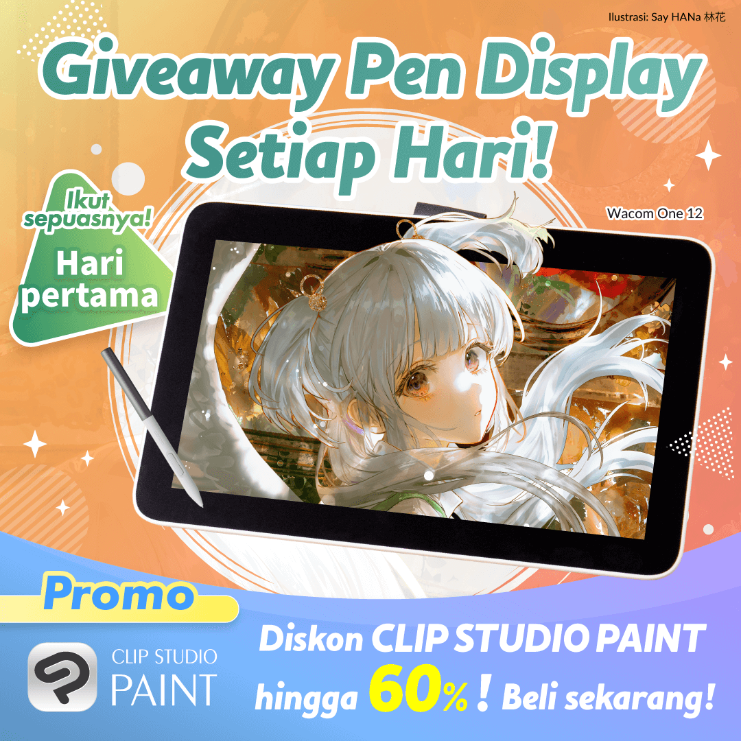 Giveaway Pen Display!✨

Dapatkan 6 kali kesempatan menang!
Akan ada 1 pemenang dipilih secara acak setiap harinya.
Cukup follow &amp; repost postingan ini untuk ikut serta.

Ikuti di platform lainnya juga!
Hingga 17 September, 15.00 WIB.

clipstudio.net/promotion/give…