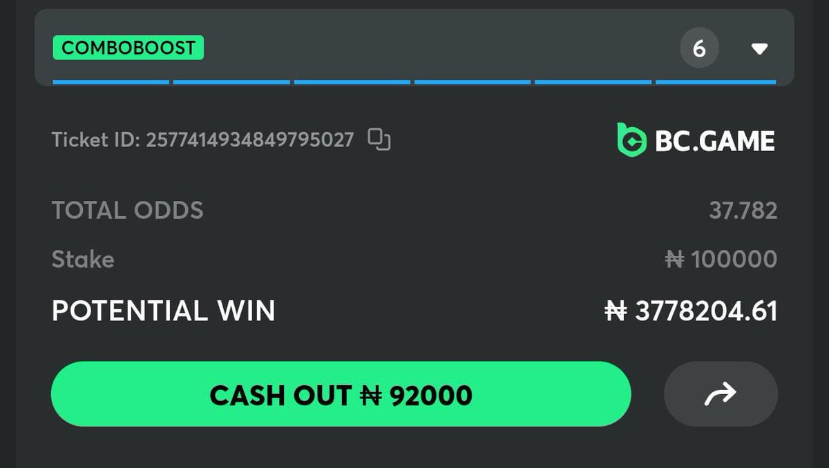 (37 odds) Game on BC 

Booking code: 2ACA757
Booking link: bc.game/sports?bt-path…
Register BC Game here👇
partnerbcgame.com/v1ddc384b

Fund your BC account here👇
t.me/Ekiti1/6562?si…

Load your BC game through here👇

t.me/Ekiti1/6566?si…