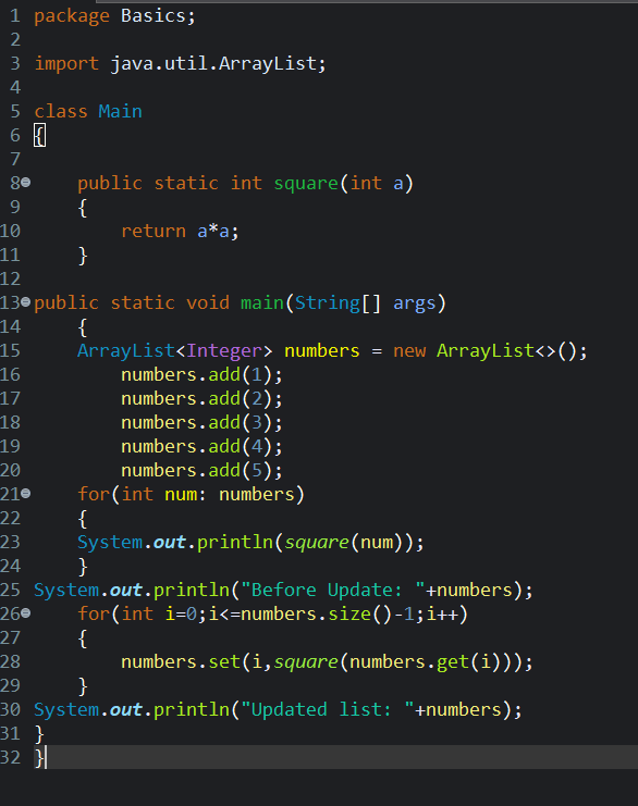 VinayakAB4's tweet image. Argh! Me Java quest be legendary! 🏴‍☠️ Mastered ArrayLists, for-each be outshinin’ clunky for loops, an’ methods be me trusty cutlass! Transformed [1,2,3,4,5] into squared treasure: [1,4,9,16,25]! #JavaBooty #ArrayListPlunder #MethodMadness