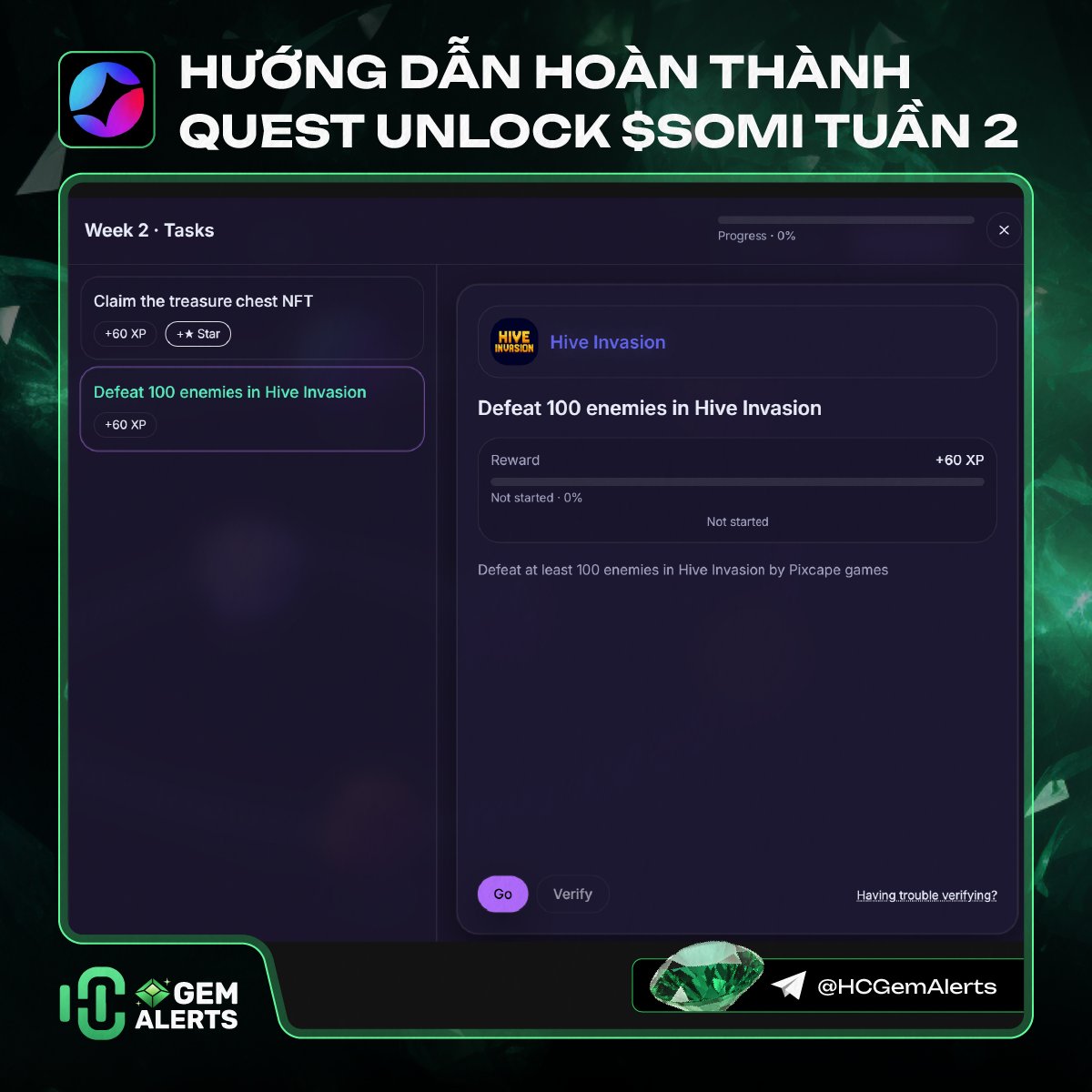 🔥Vào lụm task unlock tuần 2 của Somnia nhé ae

Somnia vừa ra task unlock token tuần 2 yêu cầu ae phải chơi game và đạt 100 Kills thì mới hoàn thành.

➡️odyssey.somnia.network

Trước khi vào play game thì ae nhớ bỏ 2 trang bị ở mục components vào 2 ô bên phải