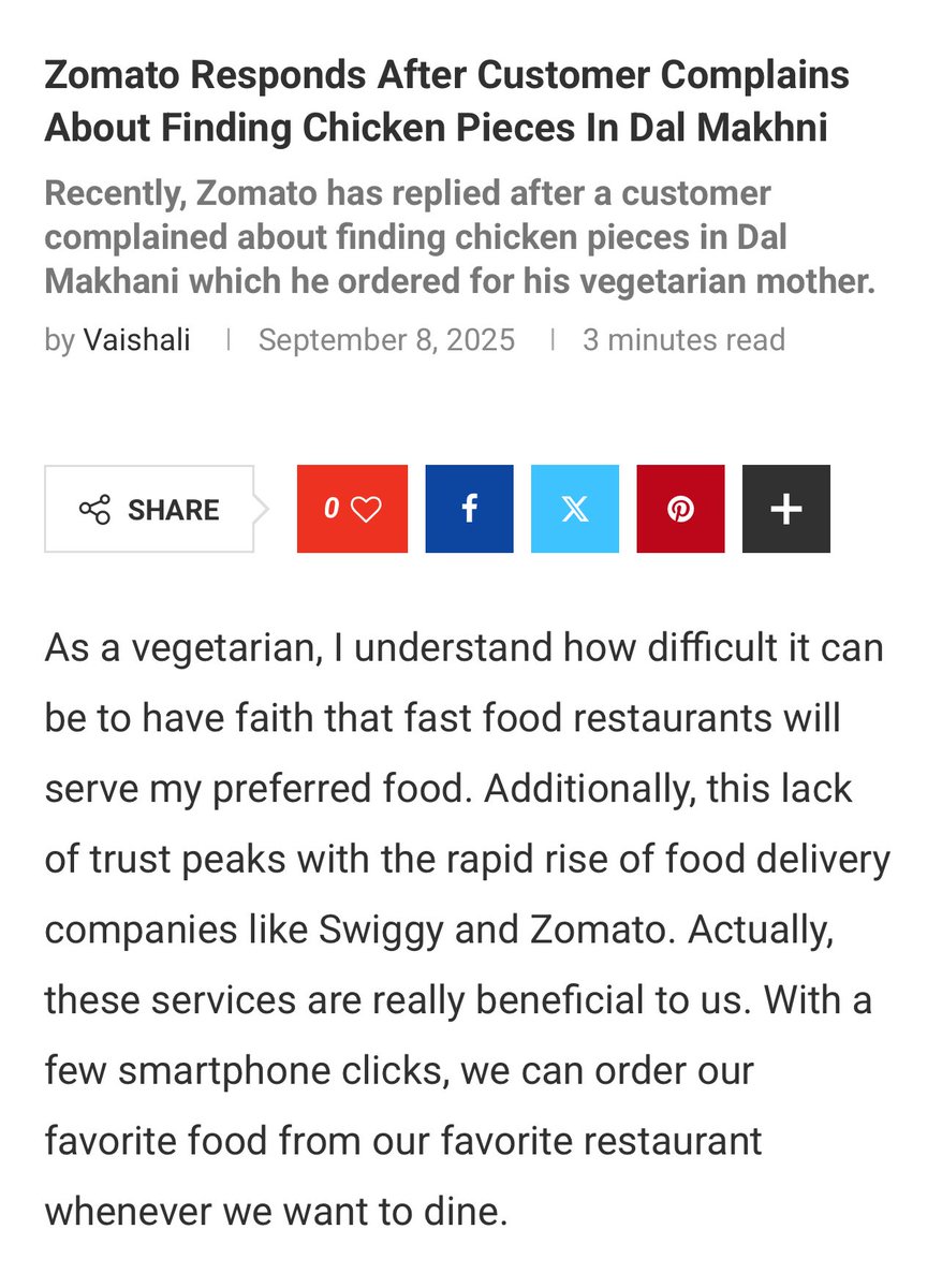 NeelNilkamal's tweet photo. @jagograhakjago it's been two days still no response by zomato, I have mailed them countless time.. 
@zomato a fraud. My case has been picked up by the media. 
Please help sir @JoshiPralhad. 
Getting chicken in dal makhani especially with a vegetarian mother is not acceptable. https://t.co/yJBayDinKP