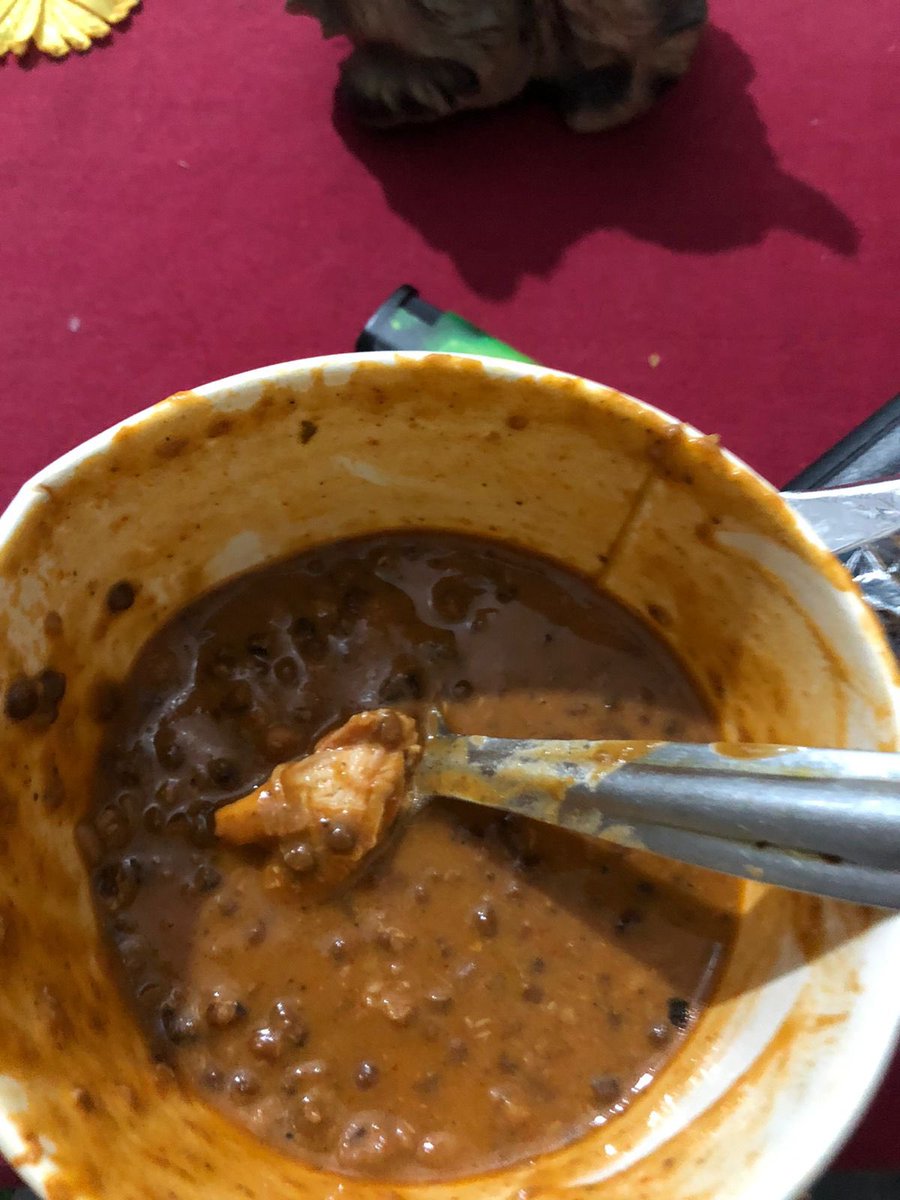 NeelNilkamal's tweet photo. @jagograhakjago it's been two days still no response by zomato, I have mailed them countless time.. 
@zomato a fraud. My case has been picked up by the media. 
Please help sir @JoshiPralhad. 
Getting chicken in dal makhani especially with a vegetarian mother is not acceptable. https://t.co/yJBayDinKP