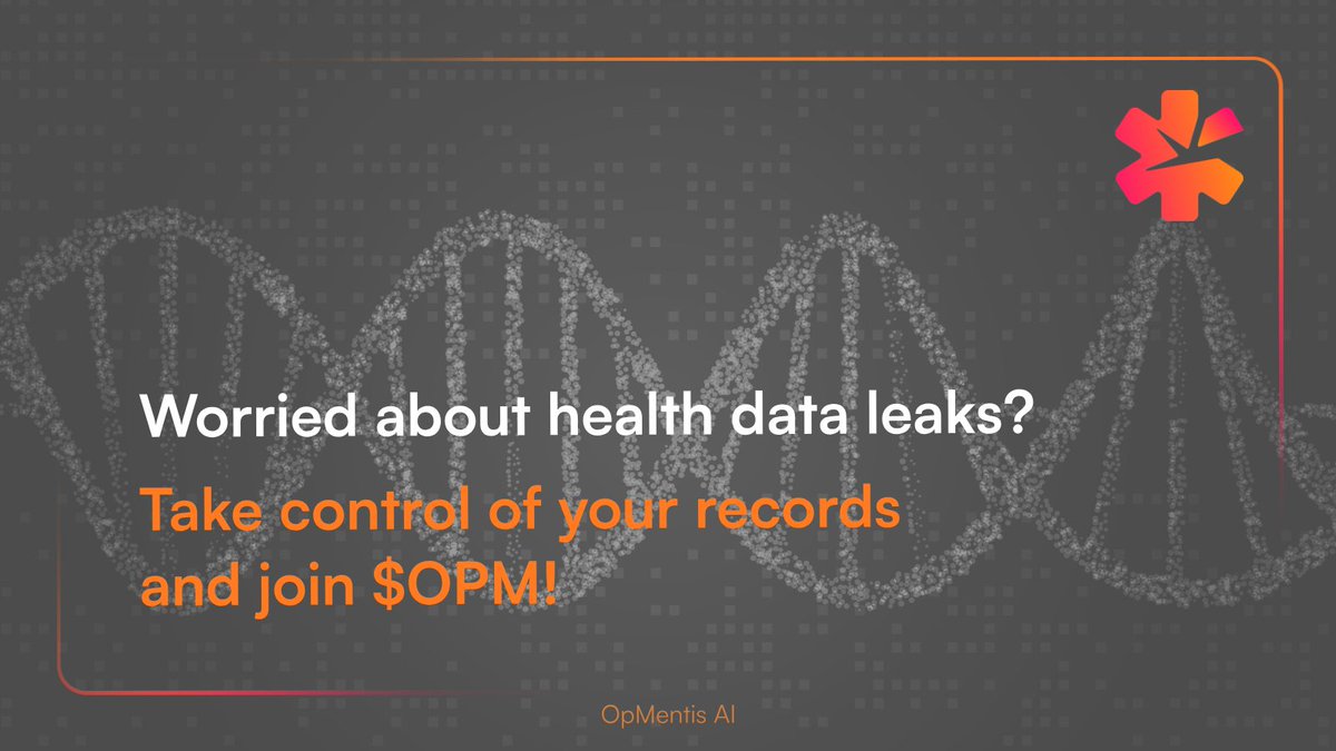 Worried about health data leaks? 

OpMentis is building Q-HDV, a quantum-safe health data vault to protect your medical info with post-quantum cryptography. 🔒
Your data will stay private in your browser. 🛡️ 

Take control of your records and join the $OPM-powered decentralized
