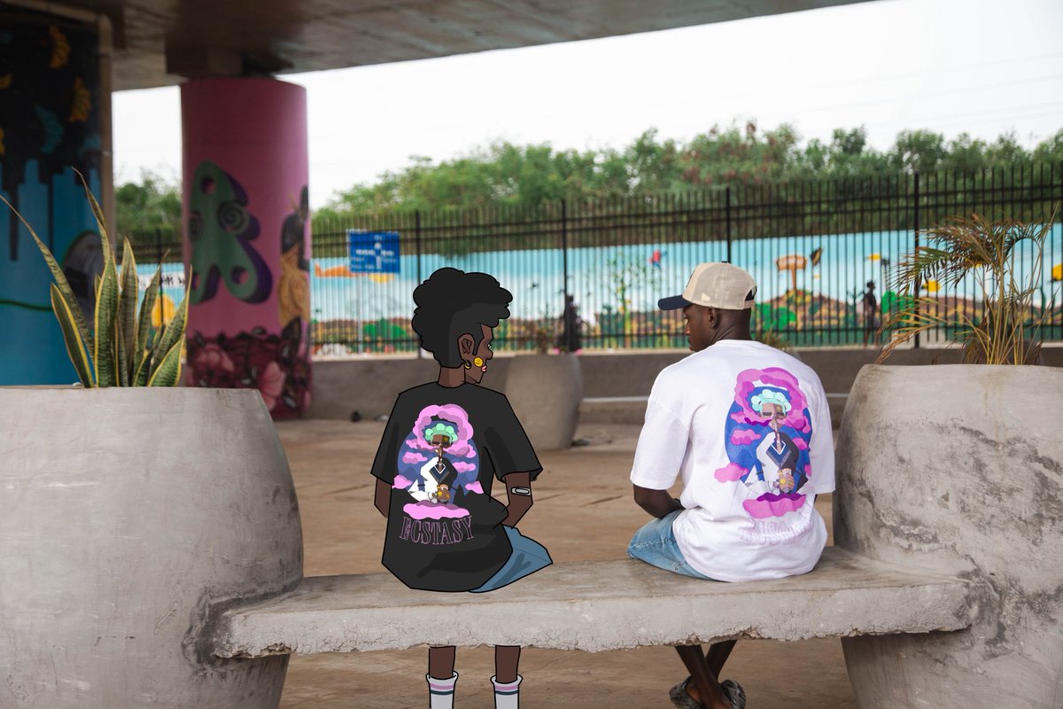 Available in Black &amp; White.
Let your style speak through fashion with the Ecstasy tee, from Cartoon Couture SS1.
Link in bio.