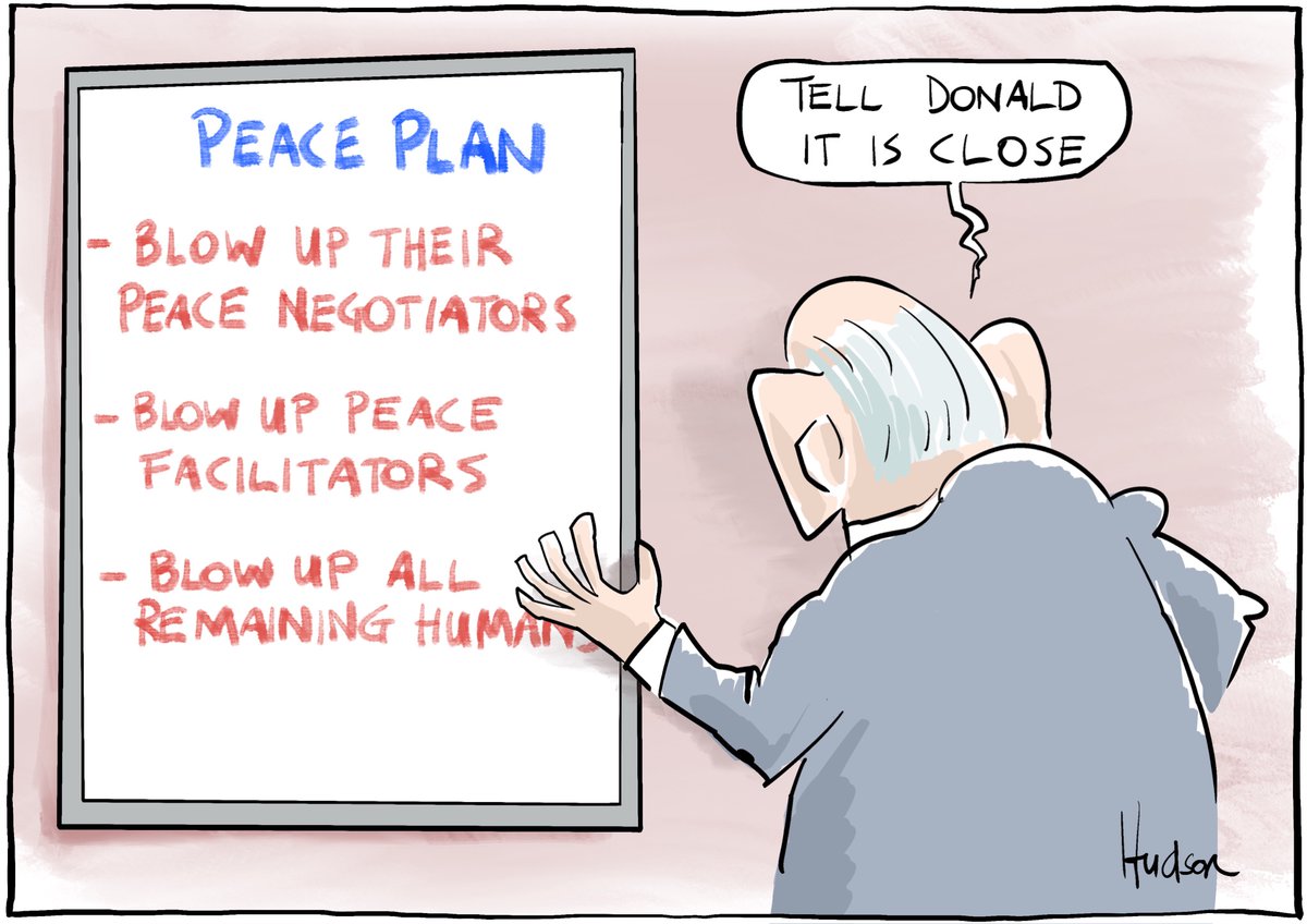 Going to plan #auspol #USPolitics #Israel ko-fi.com/hudsoncartoons