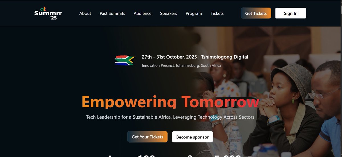 _am213im_'s tweet image. Good morning! Don't forget to visit our site and check out the tickets for the upcoming @Africastalking  Summit 2025! Grab yours today!

#ATSummit25 #BuildWithAT

Visit our site: summit.africastalking.com