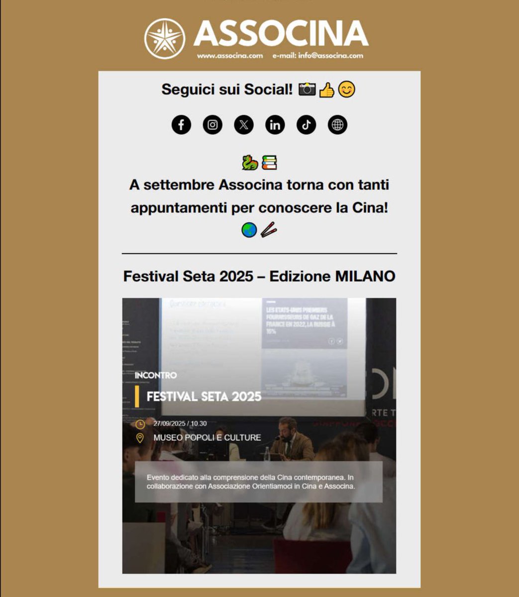 🐉📚 A settembre Associna torna con tanti appuntamenti per conoscere la Cina! 🌏🥢 - mailchi.mp/c6277f82b6a6/a…