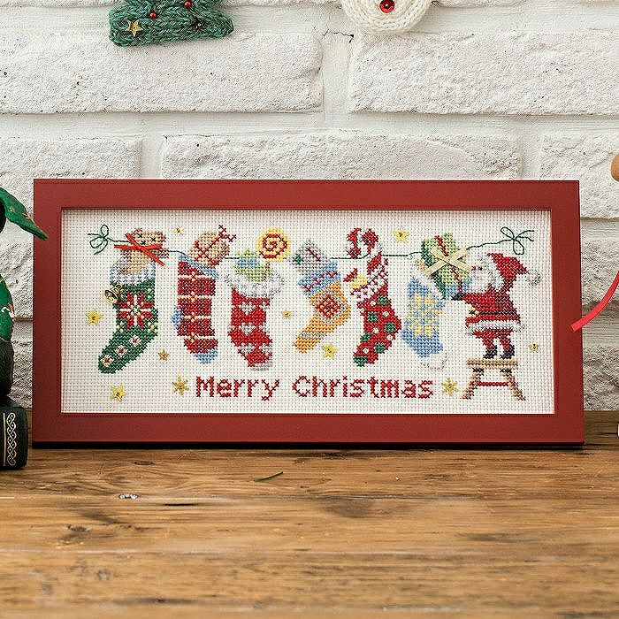 ホビーラホビーレ クロスステッチ サンタからのプレゼント ホリデー