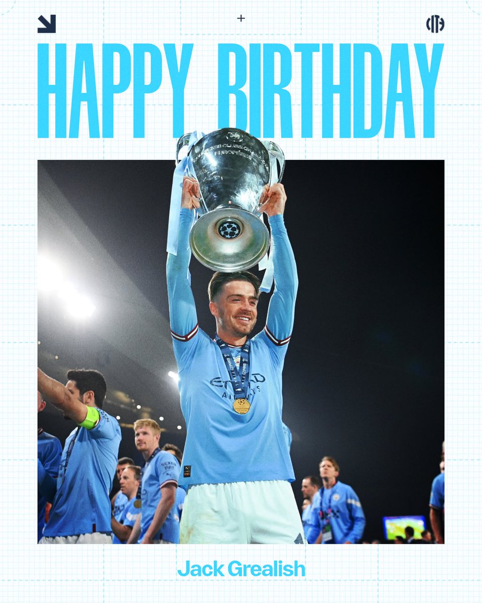 ManCity's tweet image. Wishing @JackGrealish a very Happy Birthday 🙌🎂
