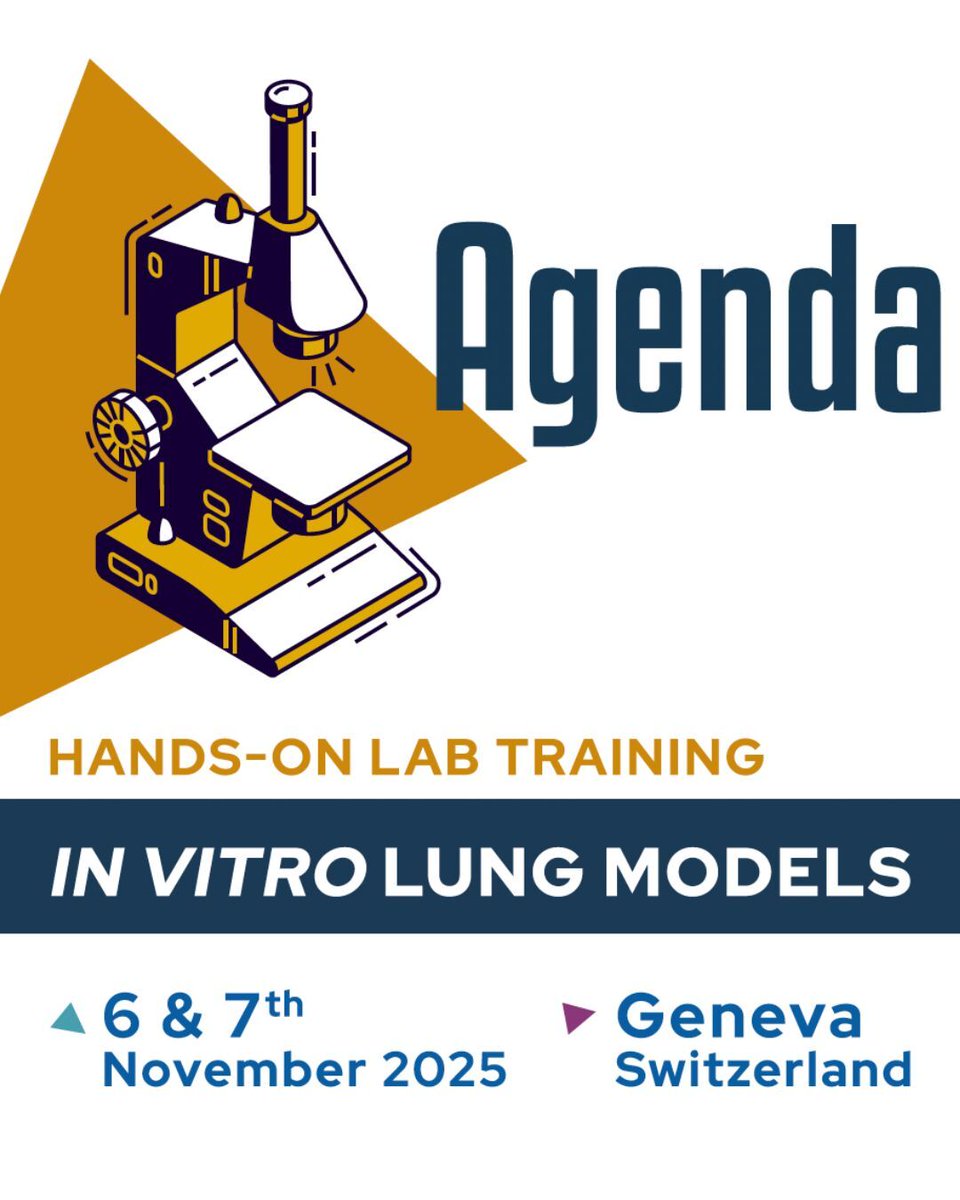 AltertoxAcademy's tweet image. 🚨 Epithelix Hands-on Lab training: In vitro Lung Models 2025 🚨 
The event is officially sold out 🎉 Thank you to all participants! 
To help you plan your two days of immersive learning, we’re sharing the full agenda. 

 #AltertoxTraining #invitromodels #lungmodels