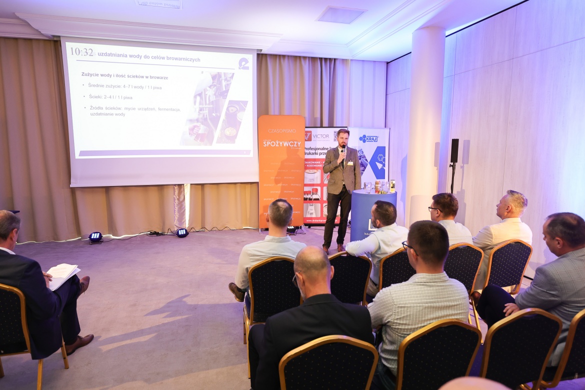 Przemysław Wilaszek, kierownik Działu Technologii Wodno-Chemicznych, był prelegentem 22. Jesiennego Spotkania Browarników 🍺 #bialecertyfikaty #GOZ #woda #ścieki #browarnicy