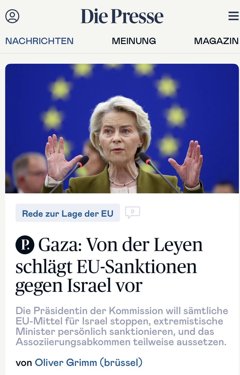 Nicht das terrorfinanzierende Katar soll auf die Sanktionsliste der 🇪🇺. Sondern Israel. Aber an die von der Hamas infiltrierte UNWRA wird weiter europäisches Geld fließen. Man glaubt das alles nicht mehr.