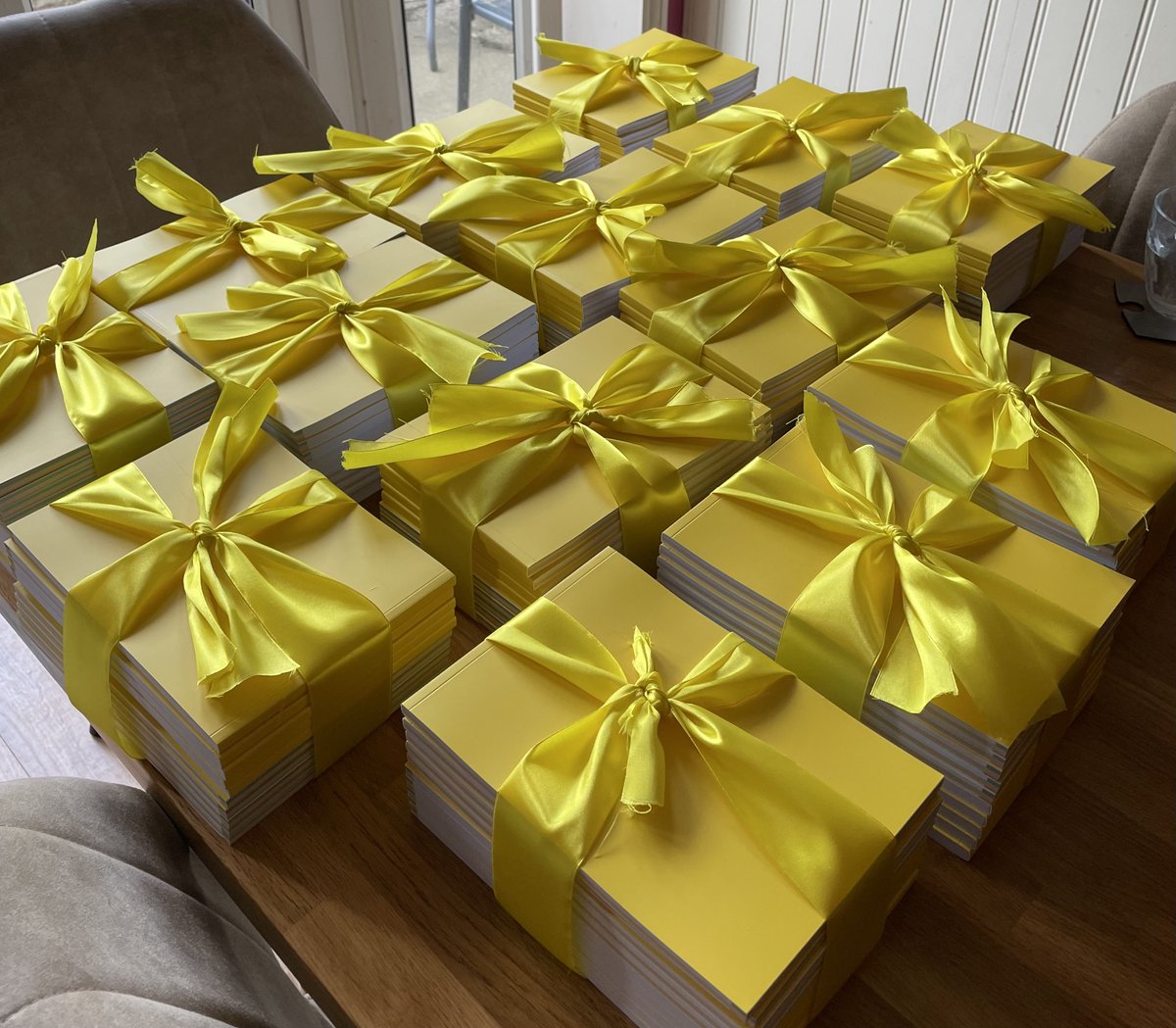 Today is the 'not for profit company’s' 11th birthday! 🥳 A huge thank you to our sponsors who have enabled 60 packs of #TheYellowBook to head to support orgs &amp; charities👏👏 

Just 46 more packs to do!😉 

#NotesOfThanks to all involved