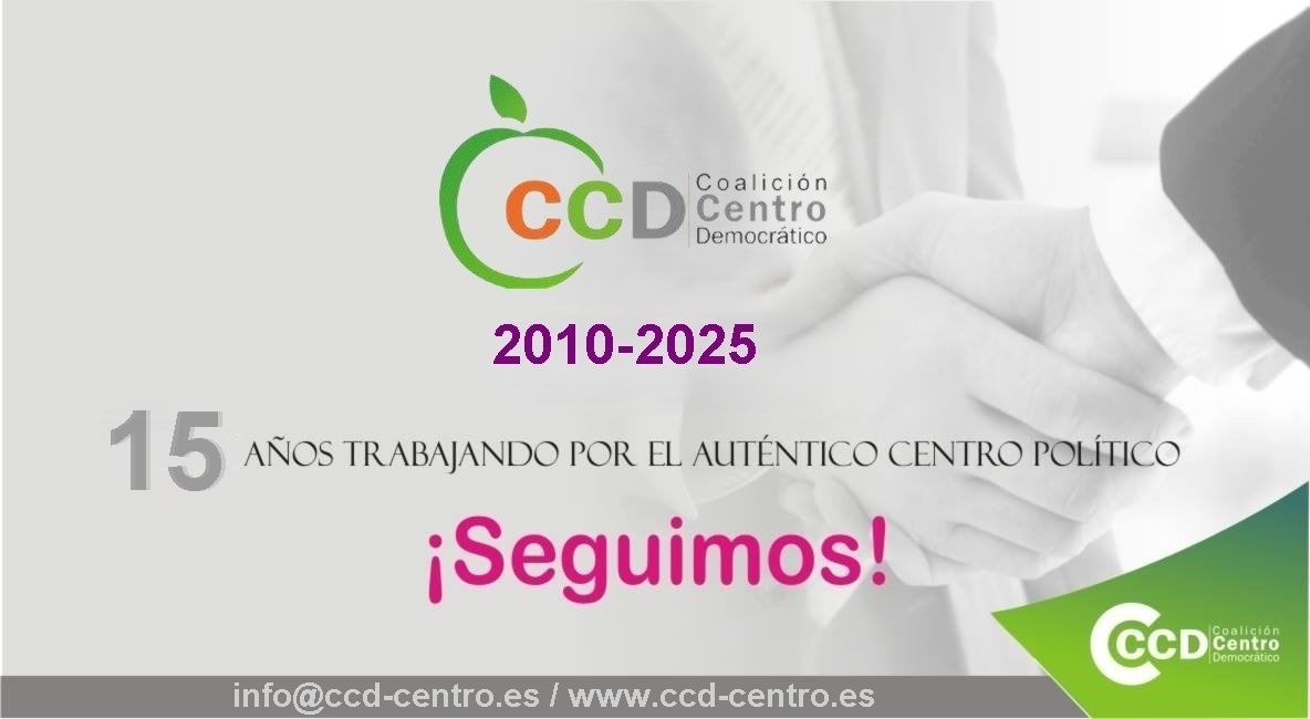 “Coalición de Centro Democrático celebra 15 años de compromiso con la democracia, el municipalismo y la defensa del interés general.”