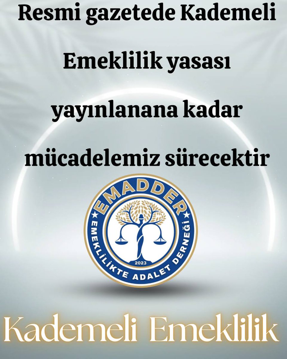 Eren Emad... (@beyaztaser77878) on Twitter photo Ben 9000 gün primle 25 yol kesintisiz prim ödemişken benim yerime 43 yaşına basan 5975 günü zorla dolduran 8/9/99 tarihi öncesinde sadece bir kaç gün sigorta başlangıcı olanın 2.5 yıldır maaş almasına onay veren yasayı imzalayanları asla #Affedemem
<a href="/EmadDernegi/">EMEKLİLİKTE ADALET DERNEĞİ ⚖️</a>
#KademeyiÇözün Ben 9000 gün primle 25 yol kesintisiz prim ödemişken benim yerime 43 yaşına basan 5975 günü zorla dolduran 8/9/99 tarihi öncesinde sadece bir kaç gün sigorta başlangıcı olanın 2.5 yıldır maaş almasına onay veren yasayı imzalayanları asla #Affedemem
<a href="/EmadDernegi/">EMEKLİLİKTE ADALET DERNEĞİ ⚖️</a>
#KademeyiÇözün