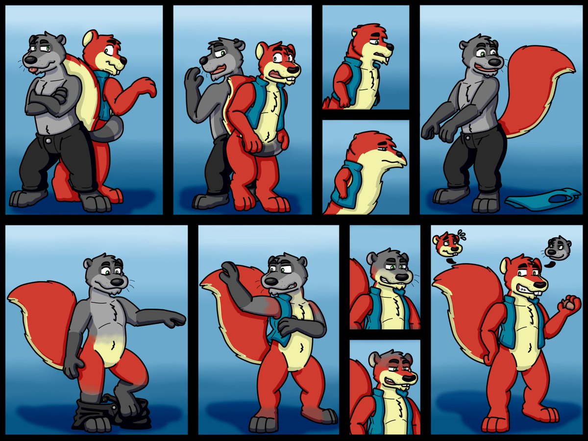 Weazel751's tweet image. It might be Skunktember, but I've got a different kind of bushy tail on my mind. Thankfully I've got @DatBlueYoshi's Russ to give me an assist.