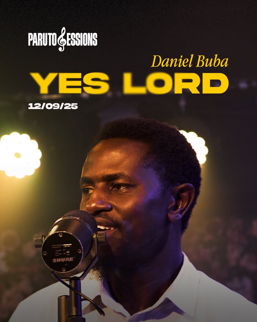 ParutoMusic's tweet photo. Big news!
This Friday, Paruto Sessions presents a brand new sound — “Yes Lord” by Daniel Buba.
A heartfelt song of surrender and worship that will bless your spirit. 🙌🎶

📅 Release Date: Friday
Stay tuned. 💜 #ParutoSessions #YesLord https://t.co/M3CPUJnYEr